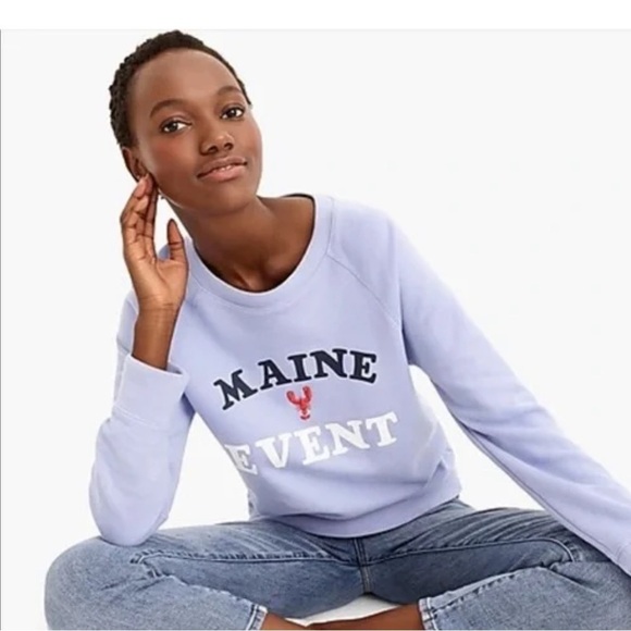 J. Crew Sweaters - J Crew Light Purple Graphic Sweatshirt